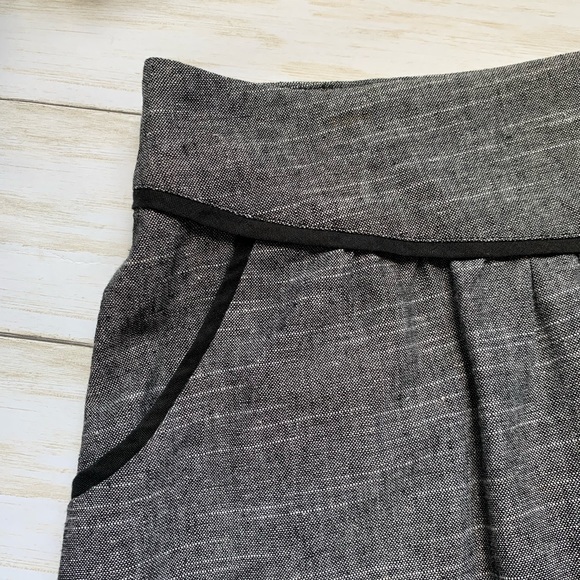 BDG Gray Linen Blend Mini Skirt with Pockets, Sz 8 - Picture 2 of 8